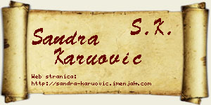 Sandra Karuović vizit kartica
